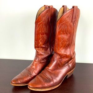 Dan Post Marlboro Cowboy Boots brown leather, Vintage P2551